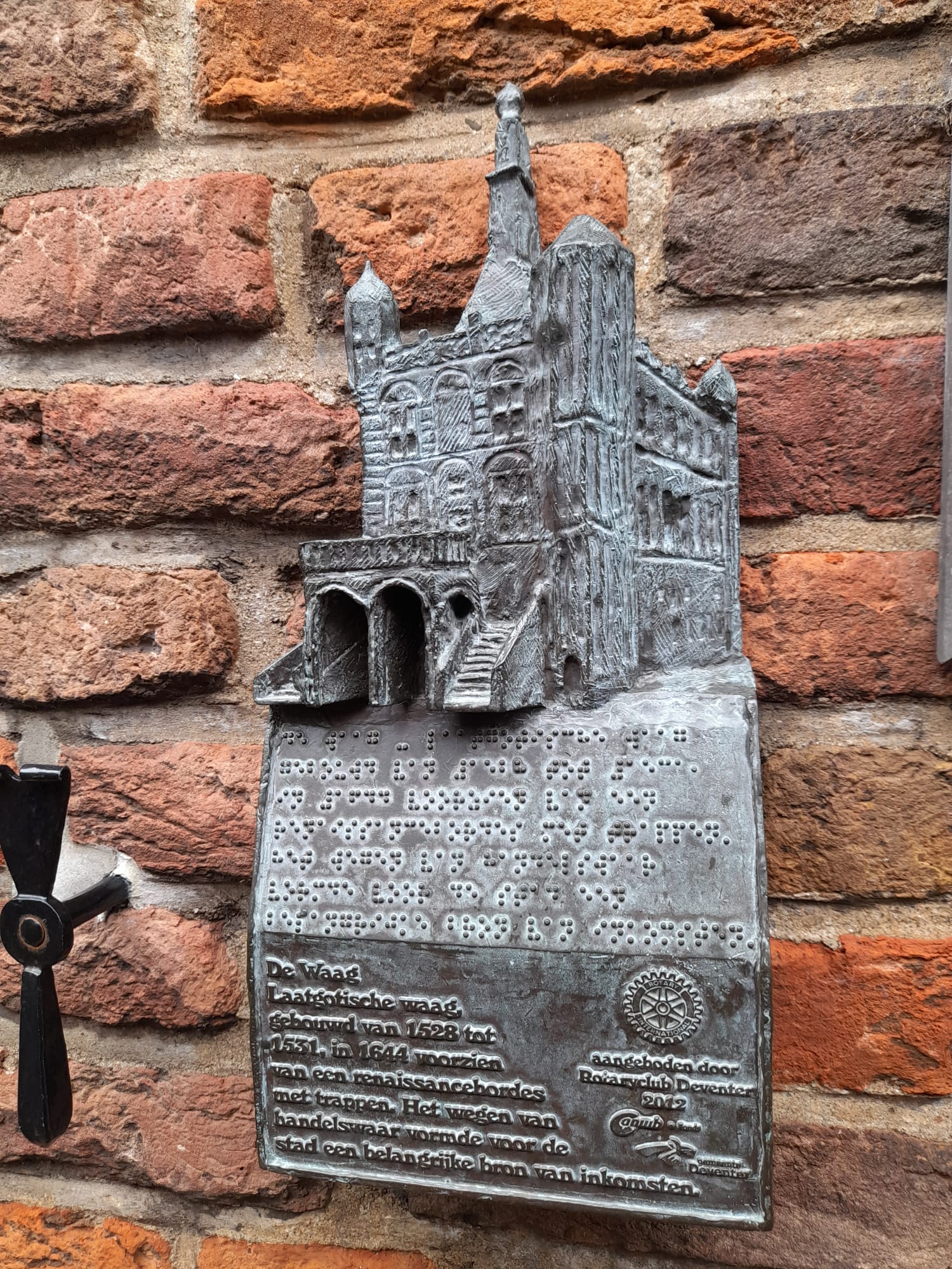 Plaquette van De Waag